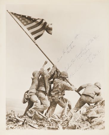 Lot #244 Iwo Jima Flag-Raisers Signed Photograph