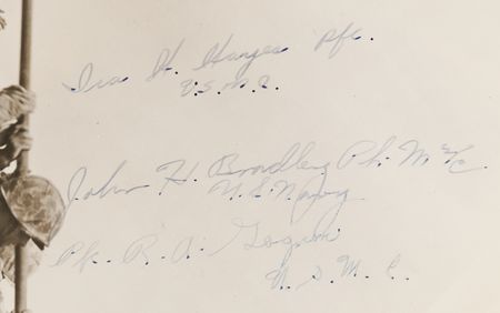 Lot #244 Iwo Jima Flag-Raisers Signed Photograph - Image 2