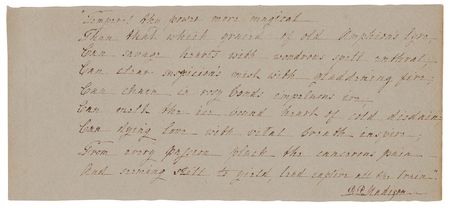 Lot #13 Dolley Madison Autograph Poem Signed on