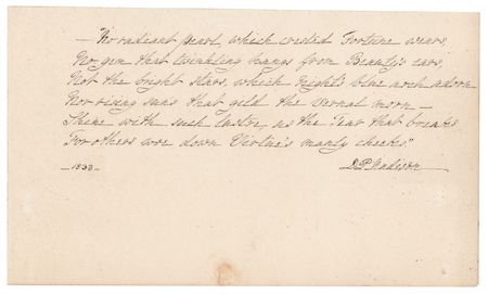 Lot #14 Dolley Madison Autograph Poem Signed,