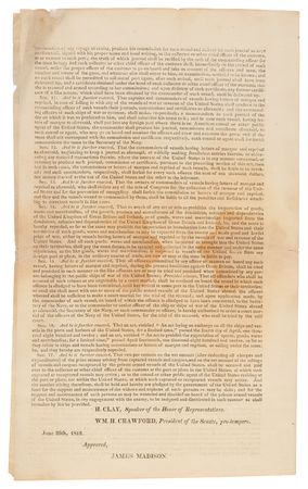 Lot #16 James Monroe Document Signed as Secretary of State, Giving Instructions for Engaging the Enemy on the High Seas - Image 3