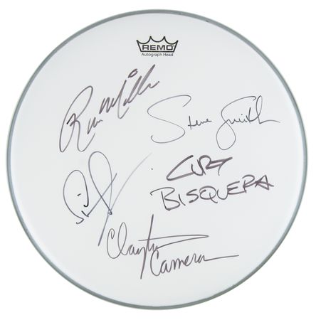 Lot #336 Drummers Multi-Signed (5) Drumhead
