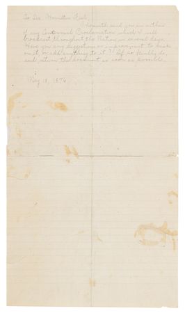 Lot #30 U. S. Grant Draft Proclamation Signed as President for the Observance of the 