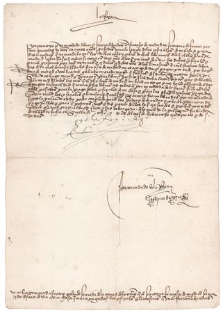Lot #163 Queen Isabella I Document Signed