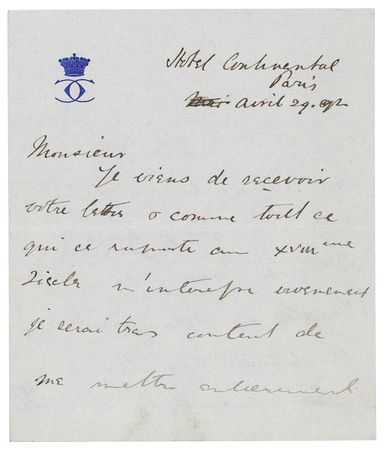 Lot #194 Lord Carnarvon Autograph Letter Signed -