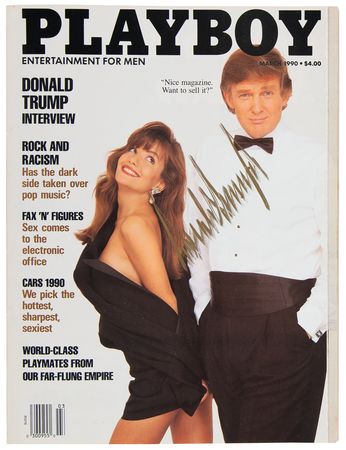 Lot #85 Donald Trump Signed Playboy Magazine - Image 1