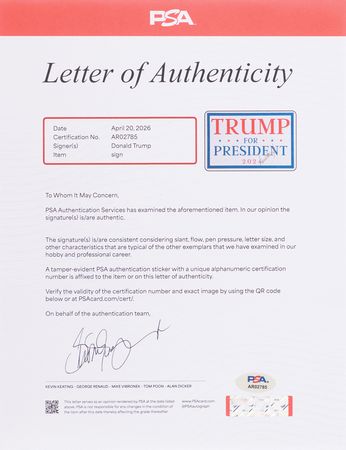 Lot #86 Donald Trump Signed 2024 Presidential Campaign Sign (17˝ x 11˝) - Image 2
