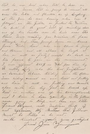 Lot #206 Jim Younger Autograph Letter Signed on His Prison Pet, a Playful Canary: 