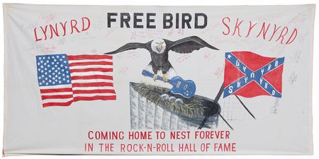Lot #356 Lynyrd Skynyrd Multi-Signed (20+) Banner - Image 1