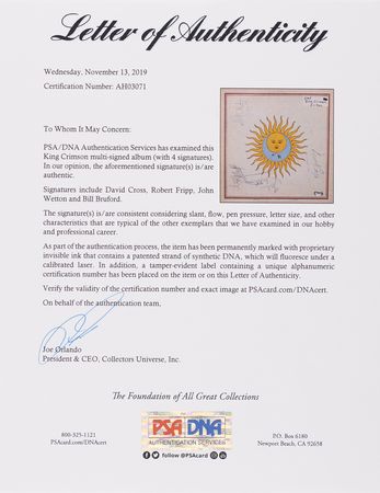 Lot #350 King Crimson Signed Album - Larks' Tongues in Aspic - Image 2