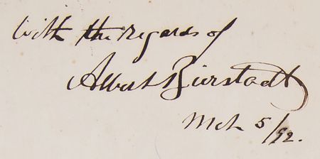 Lot #279 Albert Bierstadt Signed Book - Christopher Columbus - Image 2