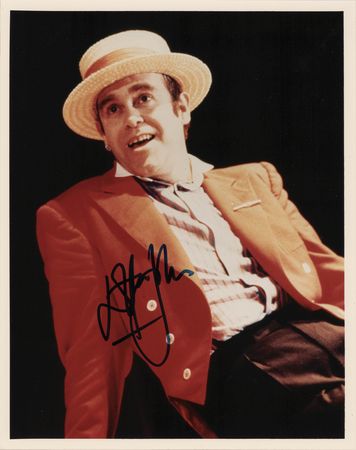 Lot #347 Elton John Signed Photograph