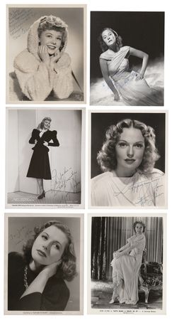 Lot #396 Actresses (27) Signed Photographs with Vera-Ellen, Michèle Morgan, and Tamara Toumanova - Image 2