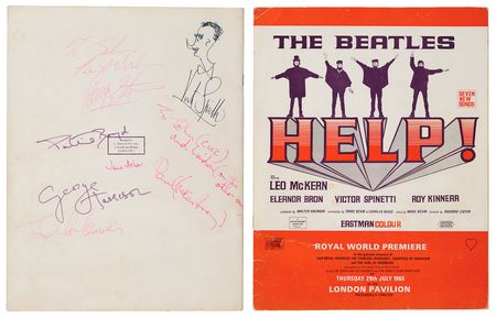 Lot #320 Beatles Fully Signed Help! Royal World