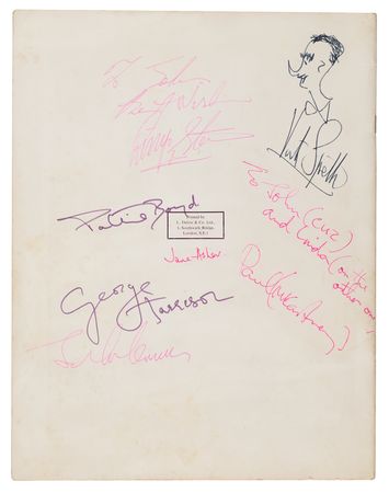 Lot #320 Beatles Fully Signed Help! Royal World Premiere Program - Image 2