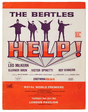 Lot #320 Beatles Fully Signed Help! Royal World Premiere Program - Image 3