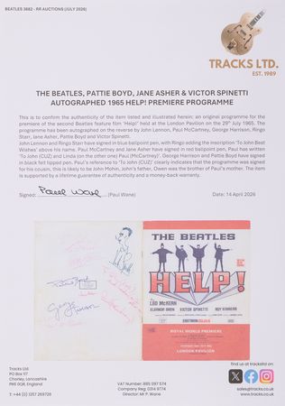 Lot #320 Beatles Fully Signed Help! Royal World Premiere Program - Image 4