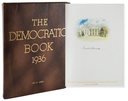 Lot #41 Franklin D. Roosevelt Signed Book - The Democratic Book 1936 - Image 1