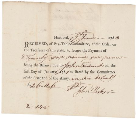 Lot #239 Heman Swift War-Dated Document Signed, Certifying That a Deserter “received His Excellency General Washington’s pardon” (1783) - Image 2