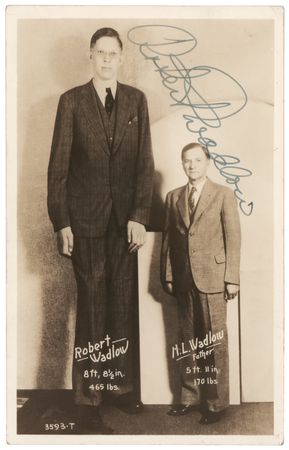 Lot #434 Robert Wadlow Signed Photograph
