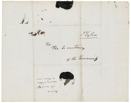 Lot #21 John Tyler Autograph Letter Signed as President to Treasury Secretary John Canfield Spencer - Image 2
