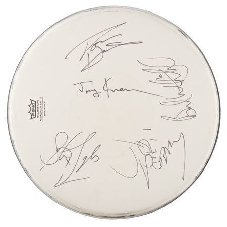 Lot #319 Aerosmith Signed Drum Head