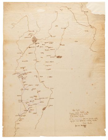 Lot #305 T. E. Lawrence Hand-Drawn Map of the Crusader Castles of Upper Syria - Image 2
