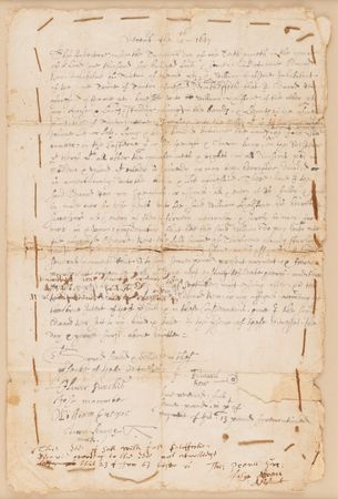 Lot #120 Mayflower and Plymouth Colony: John Alden and Thomas Prence Document Signed (1663) - Image 3