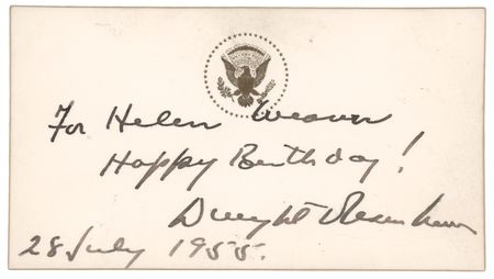 Lot #50 Dwight D. Eisenhower Autograph Note Signed as President - Image 1