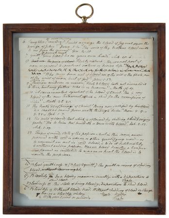 Lot #310 Noah Webster Handwritten Dictionary Draft Page: 