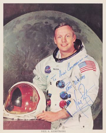 Lot #273 Neil Armstrong Signed Photograph