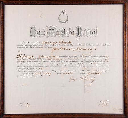 Lot #243 Mustafa Kemal Atatürk Document Signed as