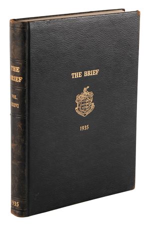 Lot #56 John F. Kennedy 1935 Choate 'The Brief' Yearbook - Image 3