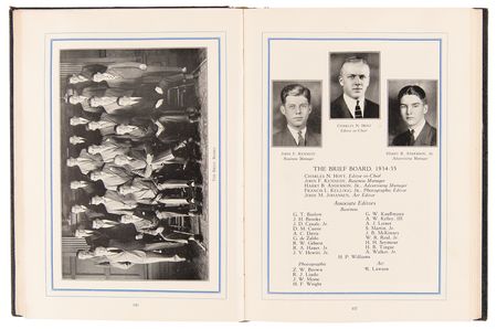 Lot #56 John F. Kennedy 1935 Choate 'The Brief' Yearbook - Image 6