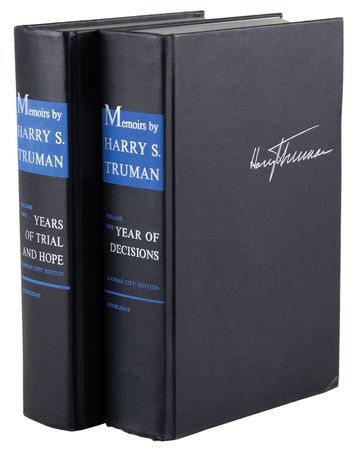 Lot #45 Harry S. Truman Signed Book Set - Memoirs: Year of Decisions and Years of Trial and Hope - Image 1