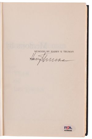 Lot #45 Harry S. Truman Signed Book Set - Memoirs: Year of Decisions and Years of Trial and Hope - Image 2