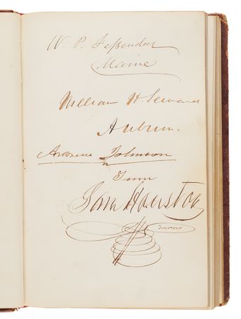 Lot #24 Pre-Civil War 1858 Autograph Album of President Buchanan, His Cabinet, and a Near-Complete 35th Congress on the Eve of Disunion - Image 3