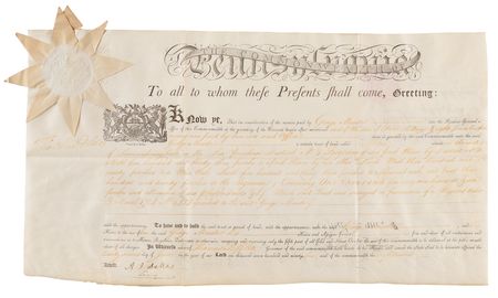 Lot #110 Thomas Mifflin Signed Pennsylvania Land