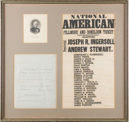 Lot #23 Millard Fillmore Document Signed as