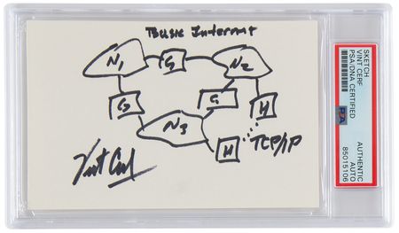 Lot #178 Vint Cerf Original Sketch - 'Basic