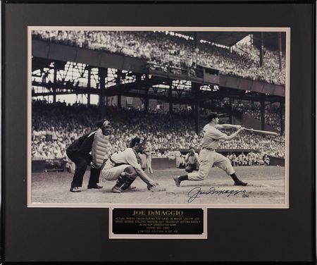 Lot #438 Joe DiMaggio Oversized Signed Photograph