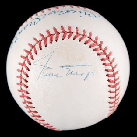 Lot #443 Mantle, Mays, and Snider Signed Baseball - Image 3