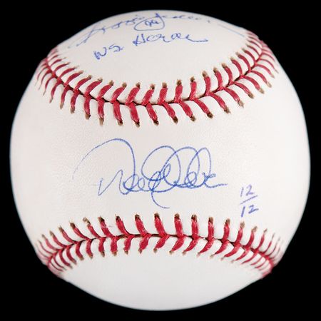 Lot #441 Derek Jeter and Reggie Jackson Signed