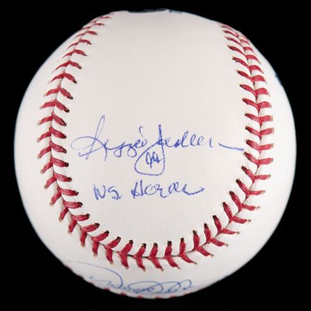 Lot #441 Derek Jeter and Reggie Jackson Signed Baseball (Ltd. Ed. #12/12) - Image 2