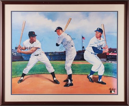 Lot #444 Mantle, Mays, and Snider Signed