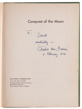 Lot #258 Wernher von Braun Signed Book - Conquest of the Moon (First Edition, 1953) - Image 4