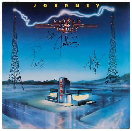 Lot #349 Journey Signed Album - Raised on Radio (Promotional) - Image 1