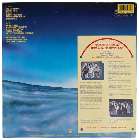 Lot #349 Journey Signed Album - Raised on Radio (Promotional) - Image 2
