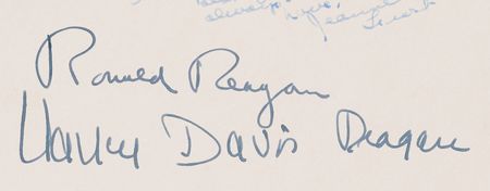 Lot #76 Ronald and Nancy Reagan Signed Yearbook - Image 2