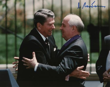 Lot #140 Mikhail Gorbachev Signed Photograph